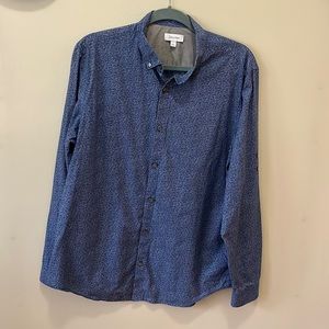 Calvin Klein - Blue speckled dress shirt - size L